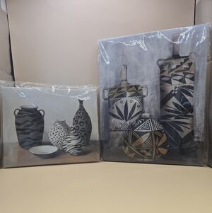 Decorative Vase Framed Canvas Art. 5x7 & 8x10 Sealed In Package.